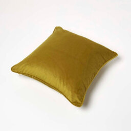 Homescapes Gold Filled Velvet Cushion With Piped Edge 46 X 46 Cm - thumbnail 5