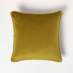 Homescapes Gold Filled Velvet Cushion With Piped Edge 46 X 46 Cm - thumbnail 3