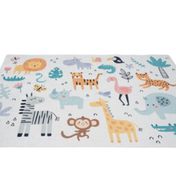 Loomed Washable Non-Slip Kids Nursery Animal Print Play Mat 190Cm X 280Cm - thumbnail 8