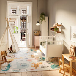 Loomed Washable Non-Slip Kids Nursery Animal Print Play Mat 190Cm X 280Cm - thumbnail 3