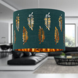 First Choice Lighting Set Of 2 Fern Dark Green Cut Out 30Cm Pendant Lightshades - thumbnail 6