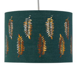 First Choice Lighting Set Of 2 Fern Dark Green Cut Out 30Cm Pendant Lightshades - thumbnail 3