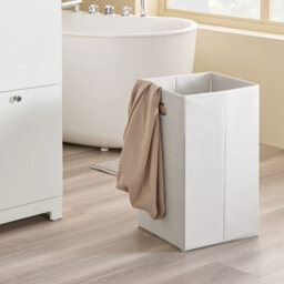 Sobuy Bzr213-W, Slim Bathroom Cabinet With 3 Laundry Baskets & 1 Large Integrated Hamper & 2 Removable Fabric Bins,white - thumbnail 6