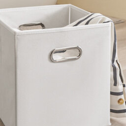 Sobuy Bzr213-W, Slim Bathroom Cabinet With 3 Laundry Baskets & 1 Large Integrated Hamper & 2 Removable Fabric Bins,white - thumbnail 8