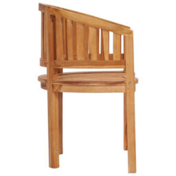 Berkfield Banana Chairs 2 Pcs Solid Teak Wood - thumbnail 3