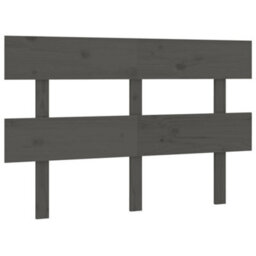 Berkfield Bed Headboard Grey 138X3X81 Cm Solid Wood Pine - thumbnail 2
