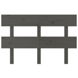 Berkfield Bed Headboard Grey 138X3X81 Cm Solid Wood Pine - thumbnail 3