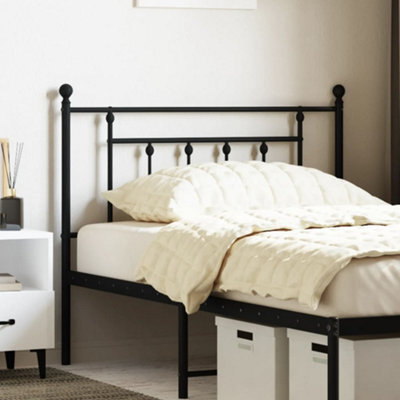 Berkfield Metal Headboard Black 107 Cm - image 1