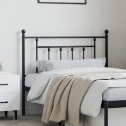 Berkfield Metal Headboard Black 107 Cm - thumbnail 3