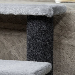 Pawhut Pet Stairs With 4-Step Stair, Scratching Posts, Platforms, Toy Ball - thumbnail 8