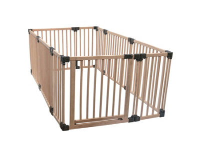 Safetots Wooden Play Den, 120Cm X 200Cm, Baby Playpen, Play Den For Toddlers, Rectangular Play Pen, Easy Installation - image 1