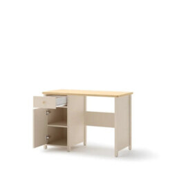 Arte Story So-03 Computer Desk 110Cm - Beige And Oak Vincenza - 1 Drawer And Cupboard Storage - thumbnail 2