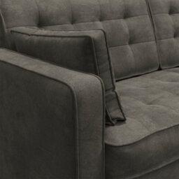 Furnishings For Less UK Eden Graphite Chenille Fabric Boxed Arm 2 Seater Sofa - thumbnail 3
