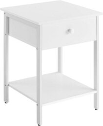Ledrem Bedside Table, Side Table With Drawer And Shelf, Nightstand, End Table, 40 X 40 X 55 Cm, For Bedroom, Living Room - thumbnail 6