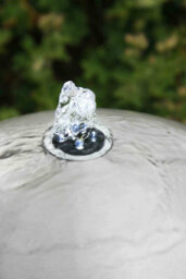 Primrose Brushed Sphere Stainless Steel Outdoor Water Feature With Lights H28Cm - thumbnail 5