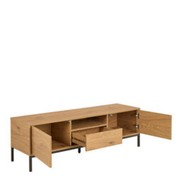 Furniture To Go Seaford Tv Unit 2 Doors 1 Drawer In Matt Wild Oak - thumbnail 4