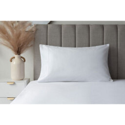 Belledorm Embroidered Ail Egyptian Cotton Pillowcase Platinum (75Cm X 50Cm) - thumbnail 2