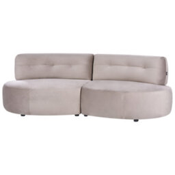 Beliani Sofa 3 Seater Laerdal Velvet Taupe - thumbnail 4