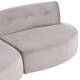 Beliani Sofa 3 Seater Laerdal Velvet Taupe - thumbnail 7