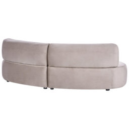 Beliani Sofa 3 Seater Laerdal Velvet Taupe - thumbnail 5