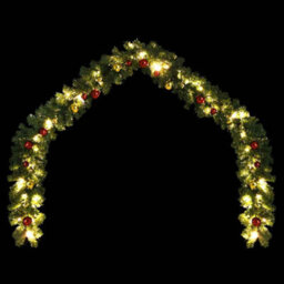 Walplus Christmas Garland Decorated With Baubles And Led Lights 20 M - thumbnail 3