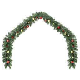 Walplus Christmas Garland Decorated With Baubles And Led Lights 20 M - thumbnail 2