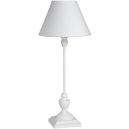 Wyld Haus Blushforge White Minimalist Slim Table Lamp With Linen Shade - thumbnail 2