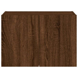 Walplus Tv Wall Cabinet With Led Lights Brown Oak 60X35X41 Cm - thumbnail 9