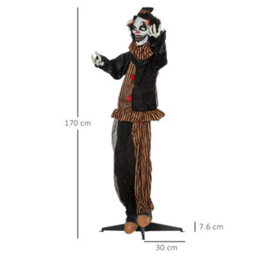 "Outsunny 67"" Animated Prop Circus Clown, Indoor Outdoor Halloween Decorations" - thumbnail 3