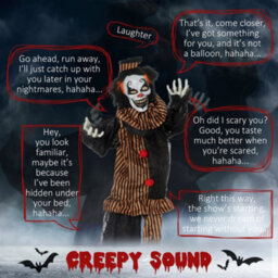 "Outsunny 67"" Animated Prop Circus Clown, Indoor Outdoor Halloween Decorations" - thumbnail 4