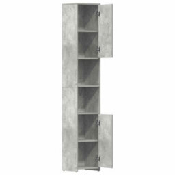 Berkfield Sturdy Bathroom Cabinet Concrete Grey 30X30X183.5 Cm Engineered Wood - thumbnail 5