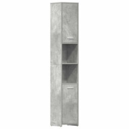 Berkfield Sturdy Bathroom Cabinet Concrete Grey 30X30X183.5 Cm Engineered Wood - thumbnail 1