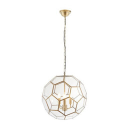 Luminosa Lighting Luminosa Miele 3 Light Spherical Pendant Antique Brass, Glass, E14 - thumbnail 2