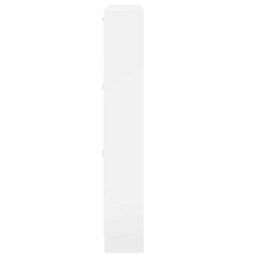Berkfield Shoe Cabinet High Gloss White 59X17X108 Cm Engineered Wood - thumbnail 7