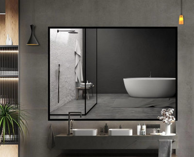Belofay 600 X 800 mm Rectangular Wall Mounted Mirror Polished Edges For Bathroom Bedroom Or Hallway - image 1
