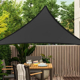 Grey 6X6X6M Triangular Shade Sail Waterproof Foldable - thumbnail 4