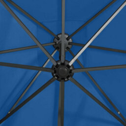 Berkfield Cantilever Umbrella With Pole And Led Lights Azure Blue 250 Cm - thumbnail 8