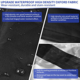 2X Outdoor Patio Sun Lounger Cover Waterproof Garden  Cover Shield Black - 1Pc - thumbnail 3