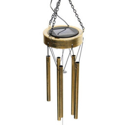 Taylor & Brown Solar Wind Chime Lightsled Moon Design, Waterproof Metal Windbell For Outdoor Garden, Patio, Yard Decor - thumbnail 3