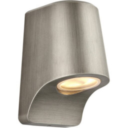 Loops Ip44 Outdoor Wall Light - Aged Pewter Die Cast Aluminimum - Brushed Silver Lamp