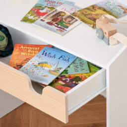 Homcom Two-Piece Kids Desk And Chair Set Children Study Table W/ Storage - thumbnail 9