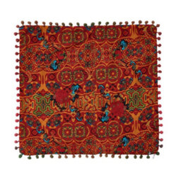 Living And Home Set Of Two Exotic-Style Faux Linen Double-Sided Pattern Throw Pillows, 45Cm (W) X 45Cm (D) - thumbnail 5