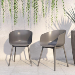 Novogratz York Xl Dining Chair In Charcoal, 2 Pieces - thumbnail 5