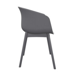 Novogratz York Xl Dining Chair In Charcoal, 2 Pieces - thumbnail 4