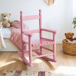 Orsina Pink Rocking Chair, Non-Harmful Children's Chair, Easy To Balance Kiddie Chair, Adjustable Playroom Chair - thumbnail 7