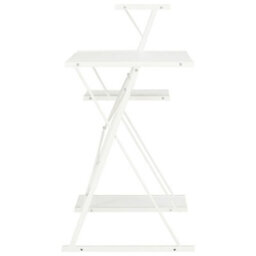 Berkfield Modern Desk With Shelf White 116X50X93 Cm - thumbnail 3
