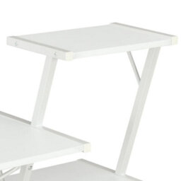 Berkfield Modern Desk With Shelf White 116X50X93 Cm - thumbnail 5