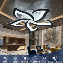 60W Modern Led Ceiling Light Flower Shape Cool White Chandelier Living Room 60Cm - thumbnail 4