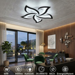 60W Modern Led Ceiling Light Flower Shape Cool White Chandelier Living Room 60Cm - thumbnail 1