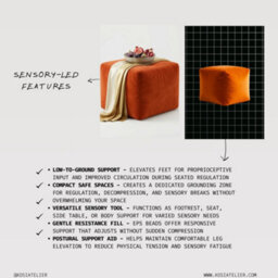 Kosi Atelier Kosiatelier Bean Bag Velvet Footstool Ottomona Cube Pouf Chair Pouffe, Polystyrene Beads Filled - Pumpkin, 40Cm X 40Cm X 40Cm - thumbnail 6